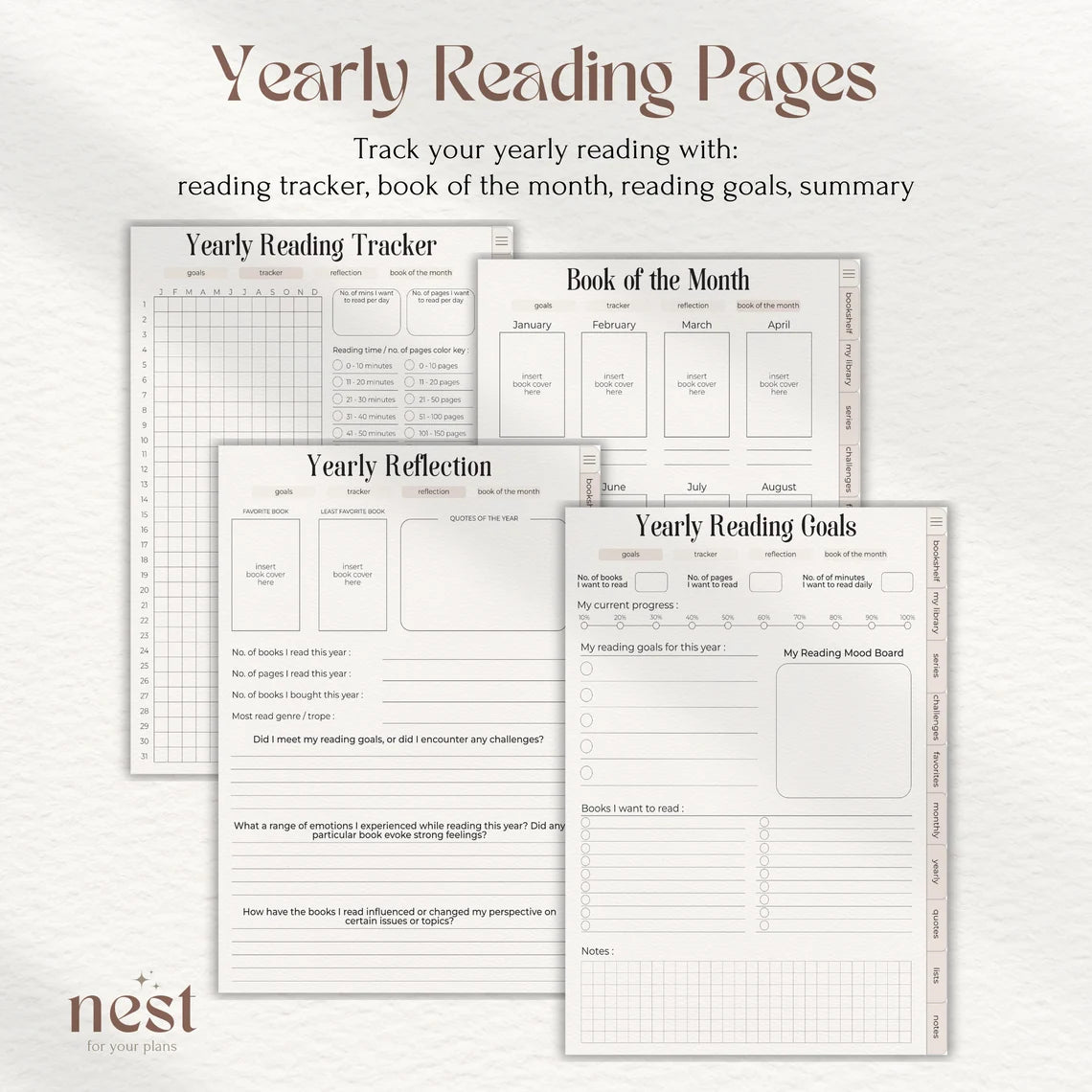 Aesthetic Reading Journal for GoodNotes
