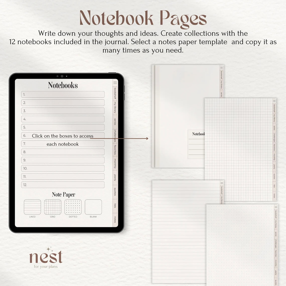 Aesthetic Reading Journal for GoodNotes